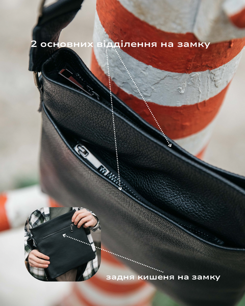 Чоловіча сумка через плече, з натуральної шкіри, Flat YD9 &mdash; шкіряний аксесуар від бренду DIKO