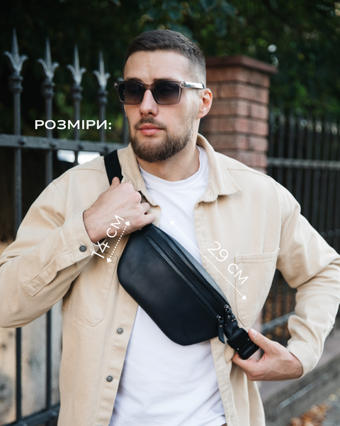 Бананка чоловіча, з натуральної шкіри, Wings BnWgChTkB &mdash; шкіряний аксесуар від бренду DIKO